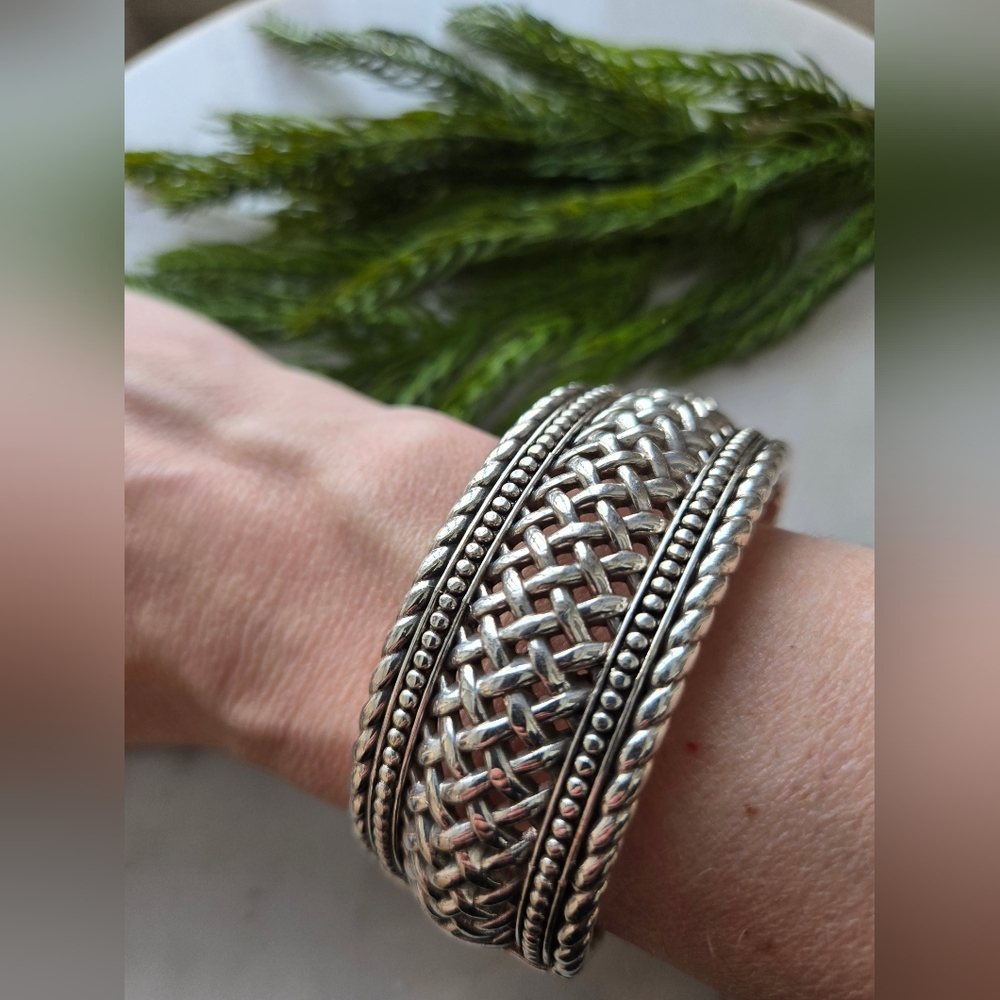 Brighton Silver Woven Bracelet